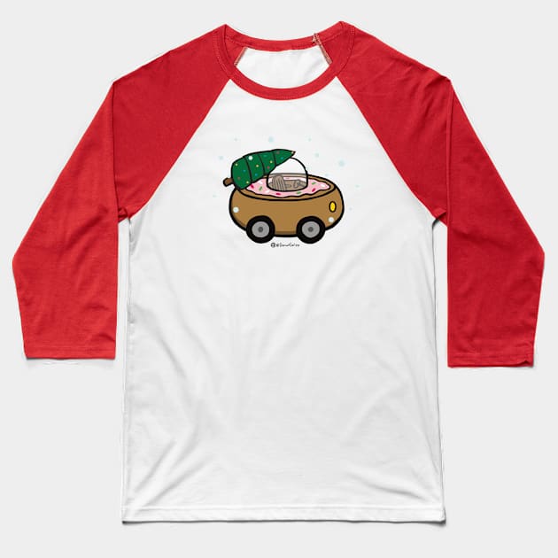 Christmas Tree Donut Car Baseball T-Shirt by donutcarco